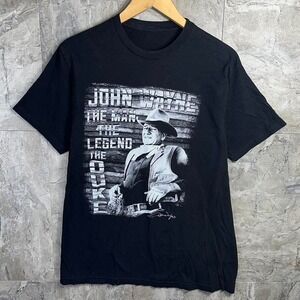 John Wayne The Man The Legend The Duke black cotton t-shirt Men's Large